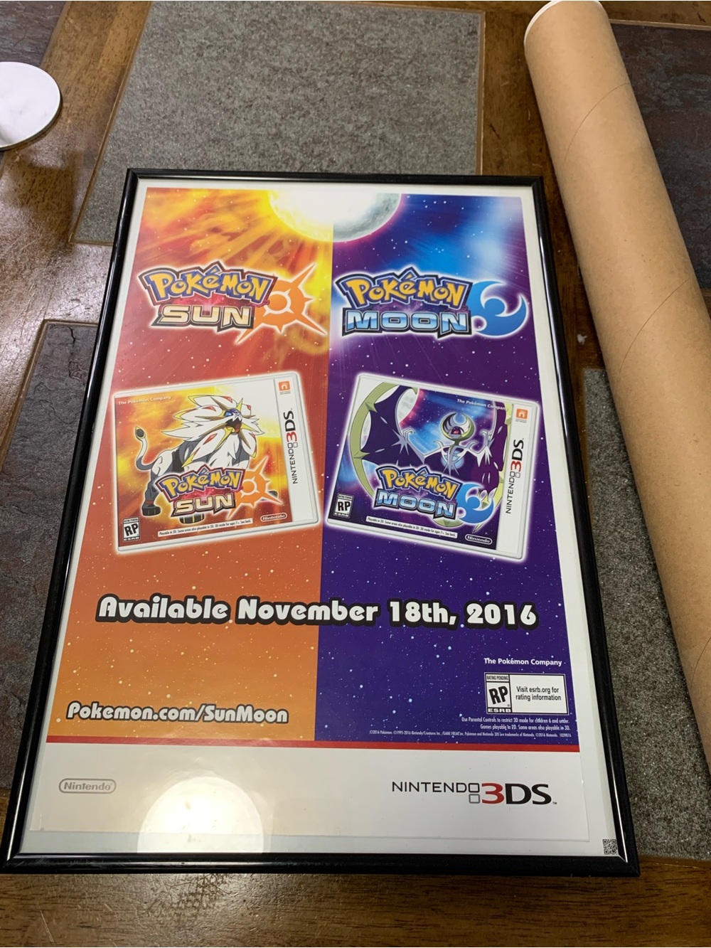 Pokemon Sun & Moon promo poster/sticker 2016